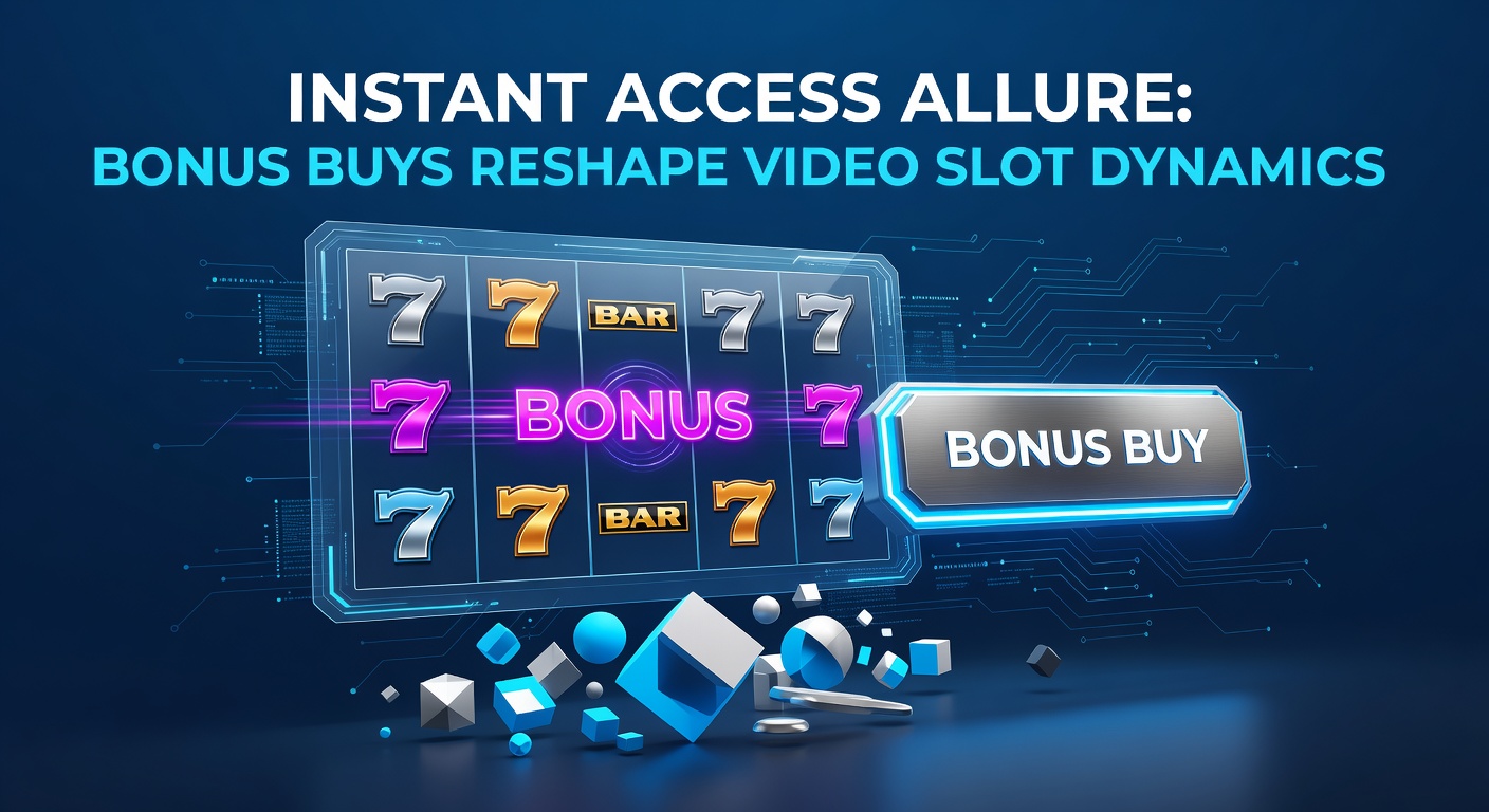 Vibrant video slot screen displaying a bonus buy option with glowing buttons and jackpot multipliers, capturing the instant thrill of direct feature access