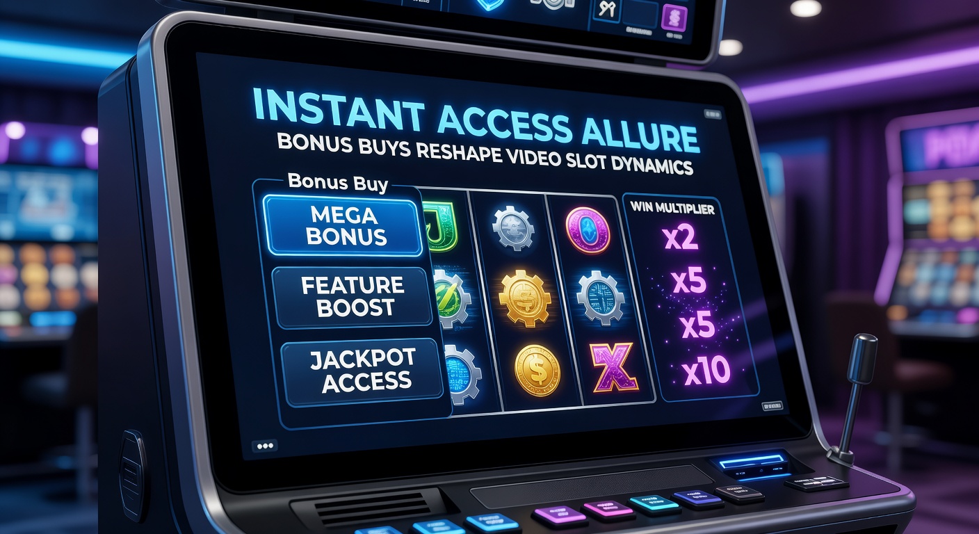 Close-up of a mobile slot interface highlighting bonus buy button amid cascading reels and expanding wilds, illustrating seamless access on the go