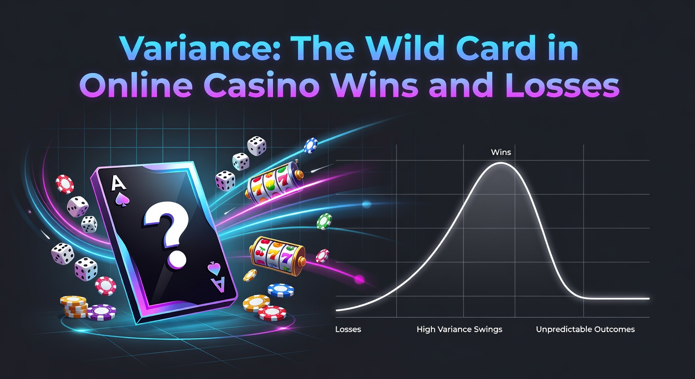 Graph illustrating fluctuations in casino game outcomes over time, showing peaks and troughs of wins and losses due to variance
